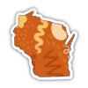 Wisconsin Orange Abstract Sticker
