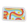 Kansas Rainbow Fun Sticker