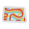 North Dakota Rainbow Fun Sticker