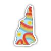 New Hampshire Rainbow Fun Sticker