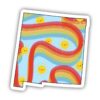 New Mexico Rainbow Fun Sticker