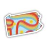 Pennsylvania Rainbow Fun Sticker