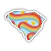 South Carolina Rainbow Fun Sticker