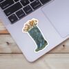 Flowers And Rainboots Sticker