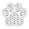 Dog Pattern Paw Print Sticker