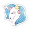 Unicorn Rainbow and Flower Sticker