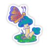 Butterfly Mushroom Sticker