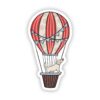 Hot Air Balloon with Pup & Butterfly Sticker