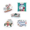 Snowboard & Snowman 5 Pack