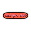 Sad girl club sticker - red