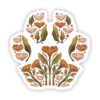 Floral paw print nature sticker
