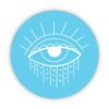 Health Light Blue Evil Eye Sticker