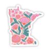 Minnesota Sticker - Elegant Floral