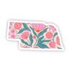Nebraska Sticker - Elegant Floral