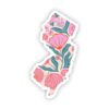 New Jersey Sticker - Elegant Floral
