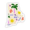 Rhode Island Sticker - Beach