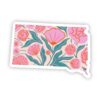South Dakota Sticker - Elegant Floral