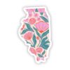 Illinois Sticker - Elegant Floral