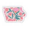 Iowa Sticker - Elegant Floral