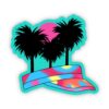 Neon visor pink and teal sticker