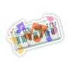 Keyboard music sticker