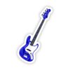 Base Guitar Sticker - Blue