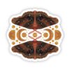 Moth and Moon Sticker