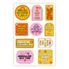 Positive Vibes Mini Sticker Sheet - Retro