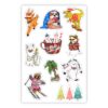 Sheet of Mini Stickers - Winter Cute Characters