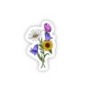 Sunflower, Daisy, Tulip, Bluebell Flower Bouquet Sticker