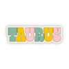 Taurus Lettering Sticker