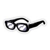 Trendy Retro Sunglasses Sticker (Black)