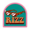 Rizz Cheetah Print Sunglasses Patch Sticker