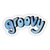 Groovy Blue Aesthetic Sticker