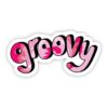 Groovy Pink Aesthetic Sticker