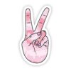 Peace Sign Pink Aesthetic Sticker