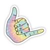Shaka Tie Dye Aesthetic Sticker - Hang Loose