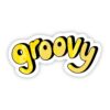 Groovy Yellow Aesthetic Sticker