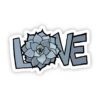 Love Gray Floral Sticker
