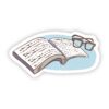 Book with Glasses Sticker