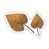 Two Brown Leaves Sticker