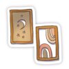 Moon and Rainbow Picture Frame Sticker