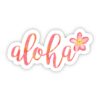 Aloha Floral Cursive Sticker