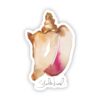 Sea shell watercolor sticker