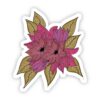 Multicolor Red Floral Sticker