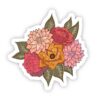 Red, Yellow, and Pink Floral Sticker