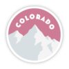 Colorado Pink Mountains Sticker