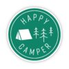 Happy Camper Green Tent Sticker