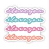 I Love You Cursive Sticker