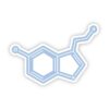 Serotonin Chemistry Blue Sticker